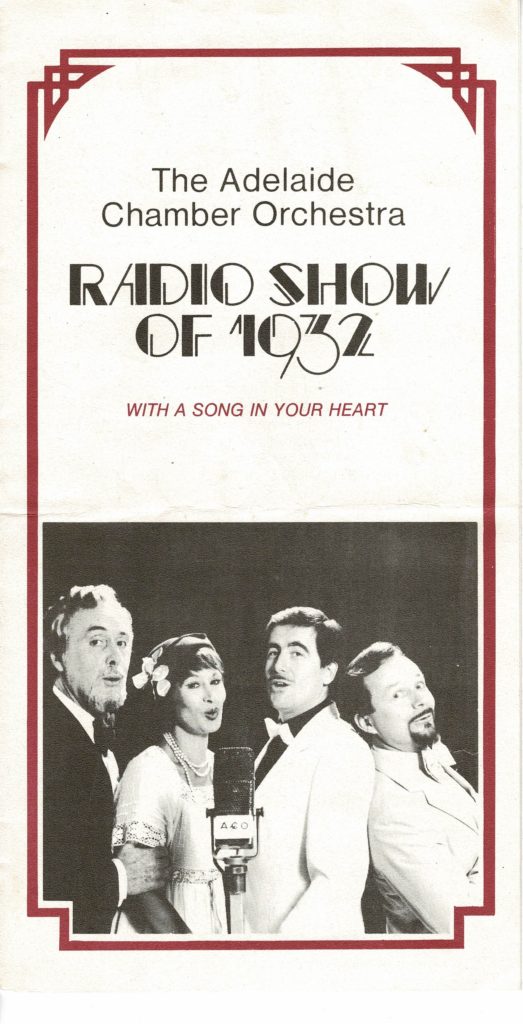 Radio Show of 1932 program page 1