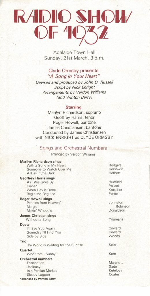 Radio Show of 1932 program page 2