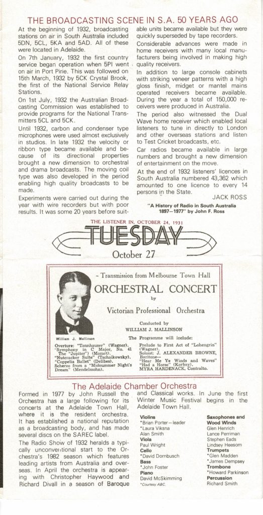 Radio Show of 1932 program page 5