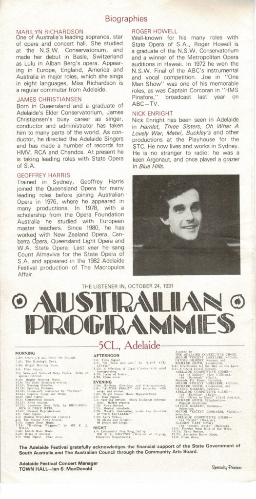 Radio Show of 1932 program page 6
